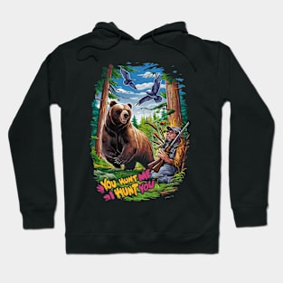 The Encounter bear hunting humorous Hoodie